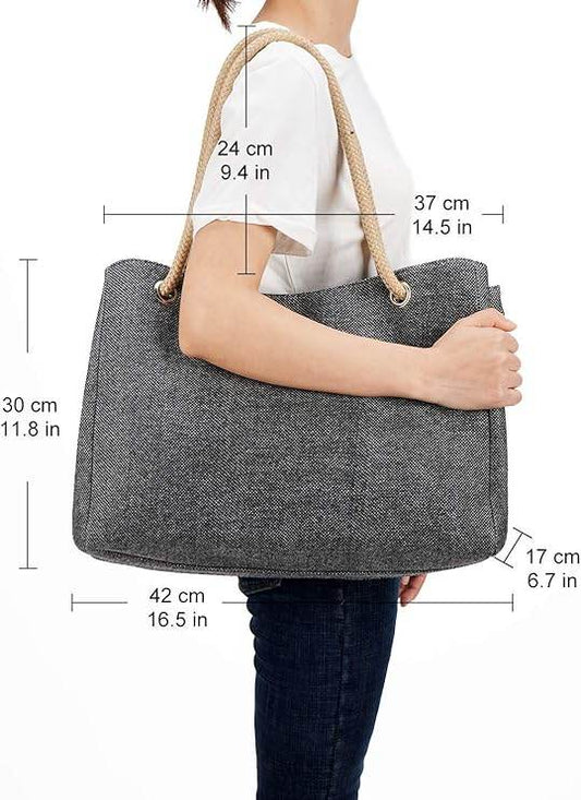 Beach Bag for Women, Large Beach Bag with Zipper, XXL Beach - Mrchlabel