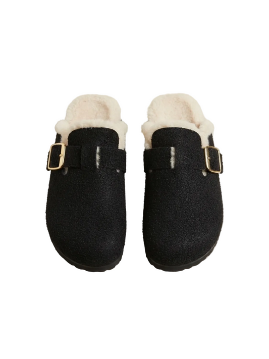 Cozy Shearling-Lined Mule Slippers - Mrchlabel