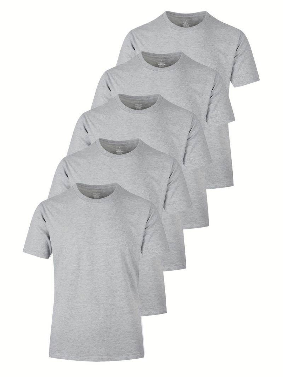 T-shirts heren 5-pack – grijs