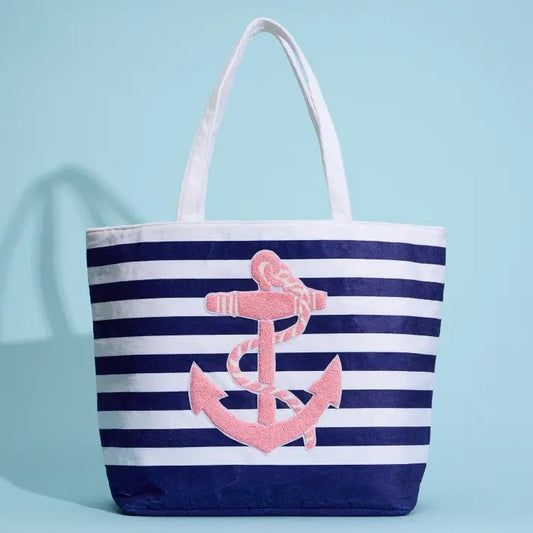 Anchor Striped Tote Bag | - Mrchlabel