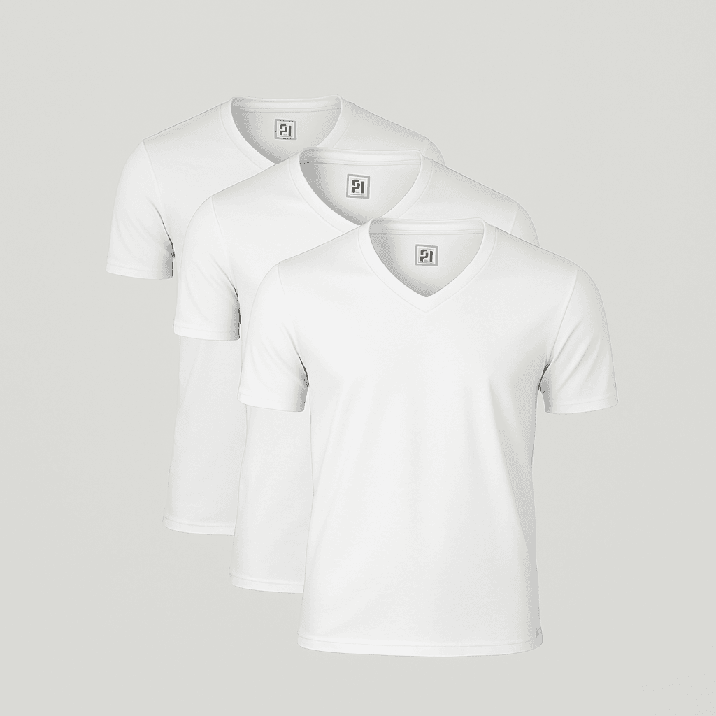 All White V-Neck 3-Pack - Mrchlabel