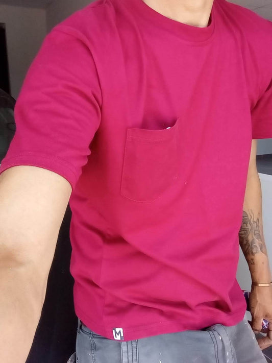 Plain Pocket Cotton T-Shirt | - Mrchlabel