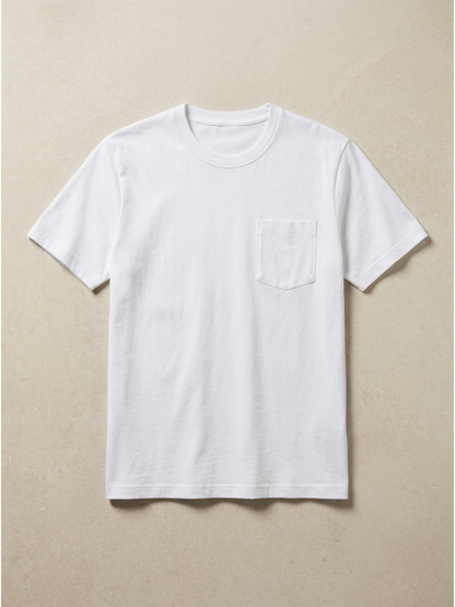 Plain Pocket Cotton T-Shirt