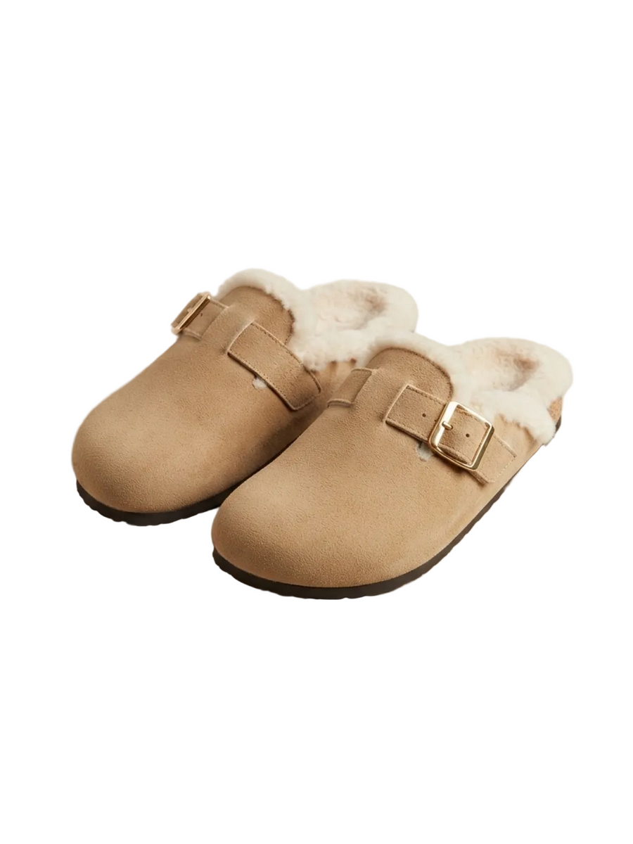 Cozy Shearling-Lined Mule Slippers - Mrchlabel