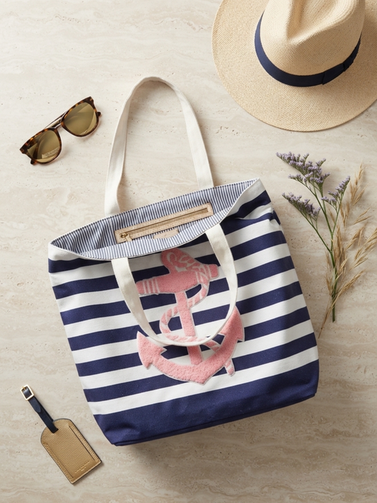 Anchor Striped Tote Bag
