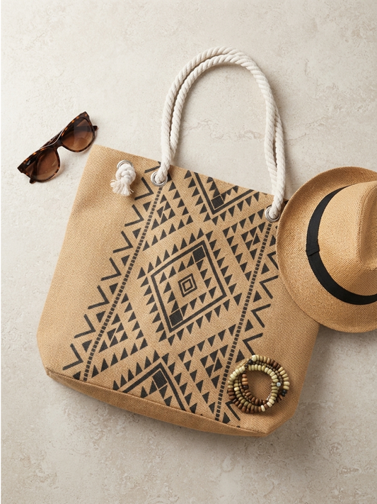 Black Modern Tote Bag