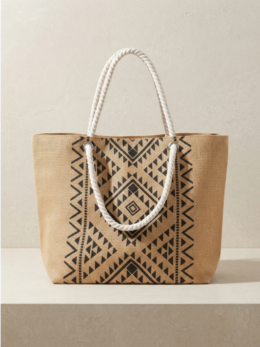 Black Modern Tote Bag
