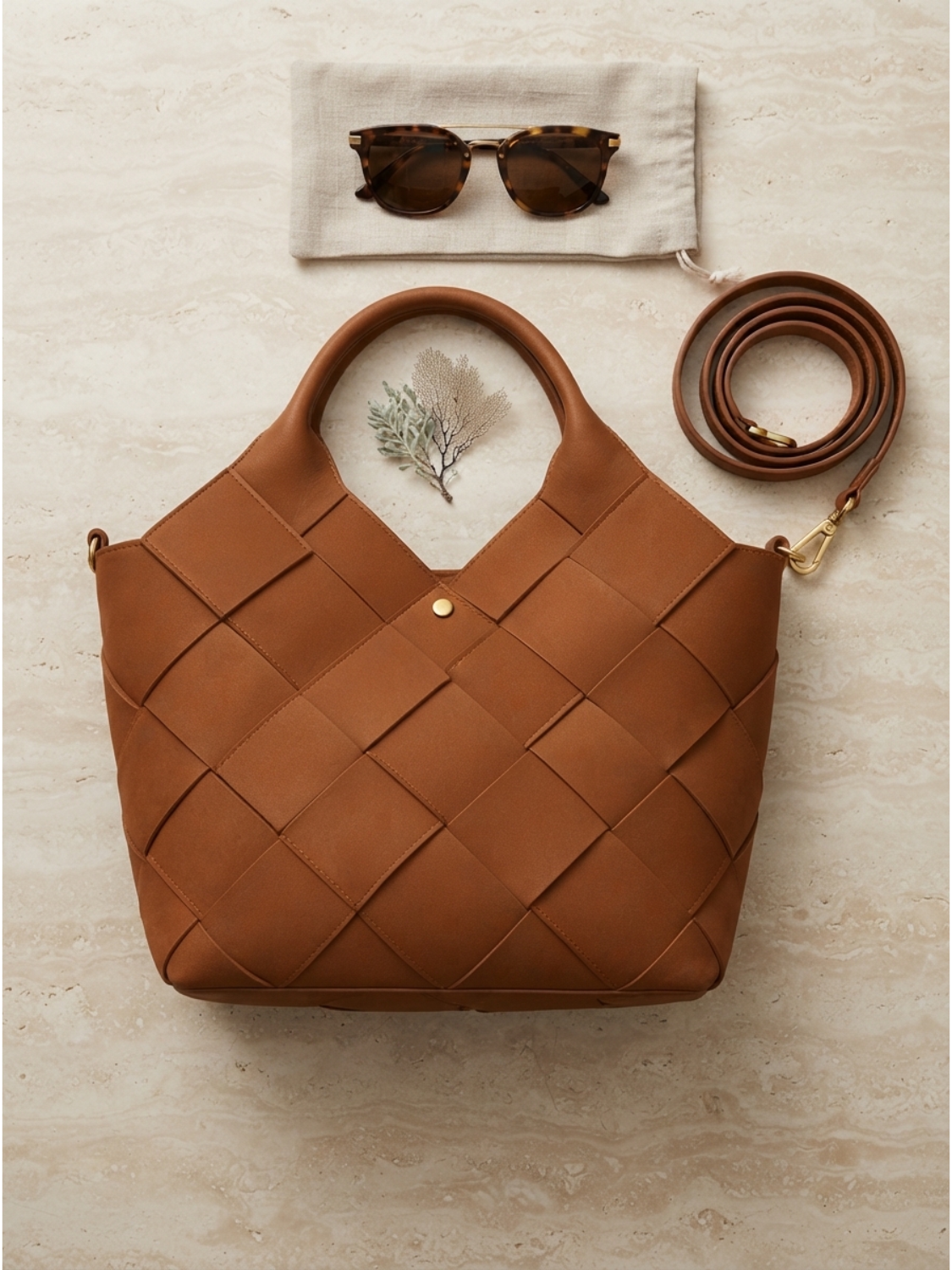 MRCHLABEL Luxe Weave Leren Tote Bag - Mrchlabel