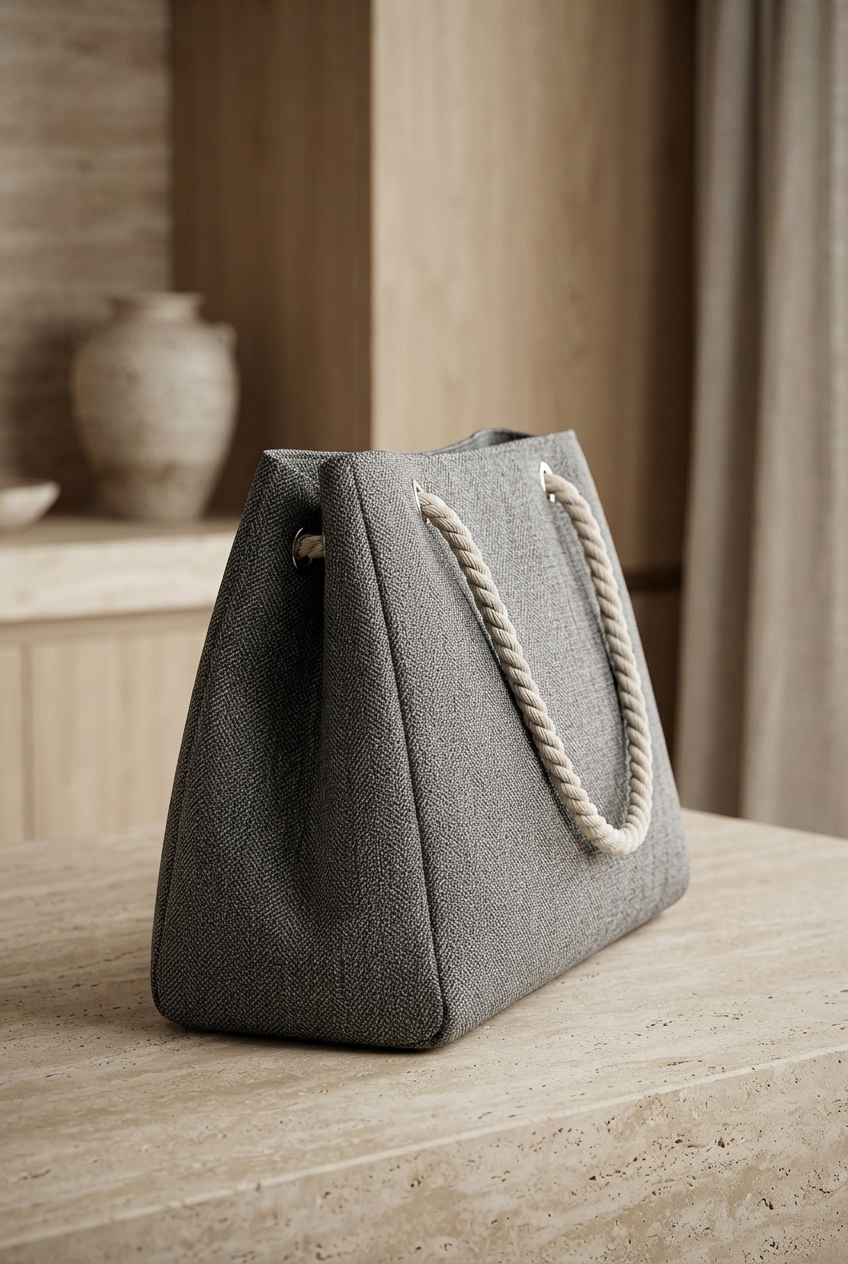 Linen Boho Beach Bag XXL